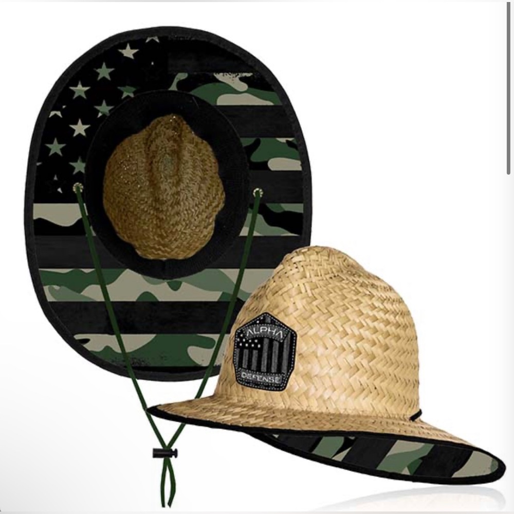 Alpha Defense 
Ladder Under Brim Straw Hat | Patriot Military Camo
